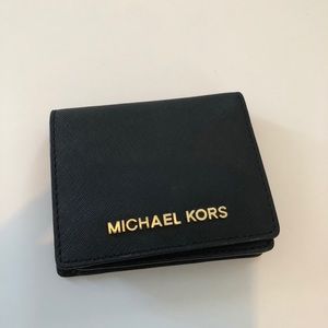 Michael Kors black saffiano leather wallet